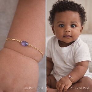 Amethyst Gold baby and Kids Bracelet